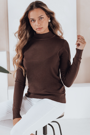 Damen Halb-Rollkragenpullover TARLENA braun Dstreet MY2481