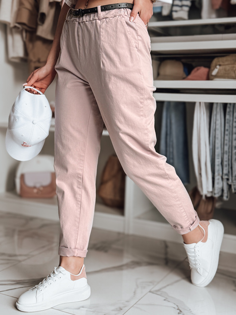 Damen Chinohose mit Gürtel RELCIX rosa Dstreet UY2583