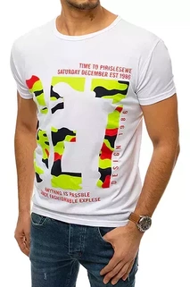 Herren T-shirt mit Aufdruck Weiß Dstreet RX4410