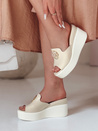 KLASSINA Damen Plateau-Flip-Flops beige Dstreet ZY0761