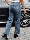 Damen Denim-Hose WESTCODE weit, hoch, blau Dstreet UY2212