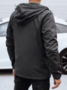 Herren Softshell-Übergangsjacke mit Kapuze dunkelgrau Dstreet TX4817