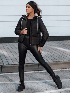 Damen Winter NORDPUFF Daunenjacke mit Kapuze schwarz Dstreet TY4616_4