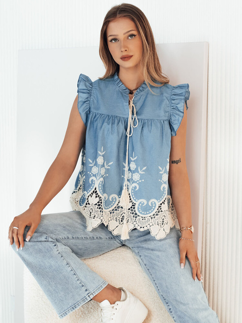Damenbluse FATRELA blau Dstreet RY2452