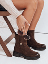 Braune Damenstiefel aus Wildleder Dstreet ZY1114