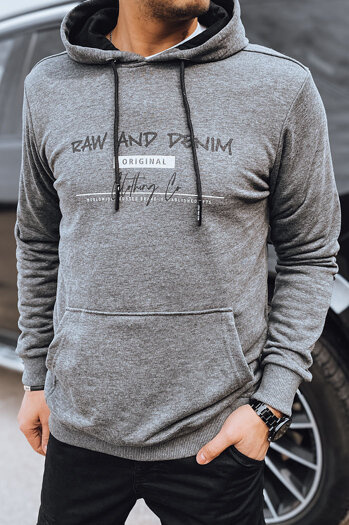 Bedrucktes Herren-Sweatshirt in Anthrazit Dstreet BX5713