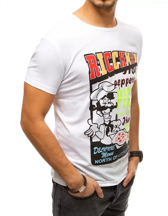 Herren T-shirt mit Aufdruck Weiß Dstreet RX4372