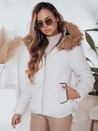 Damen Winterjacke COLDLIKE gesteppt mit Kapuze weiß Dstreet TY5002