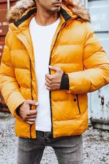 Herren Winterjacke gesteppt gelb Dstreet TX4162