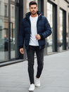 Herren Winterjacke mit Kapuze navy blau Dstreet TX5086z