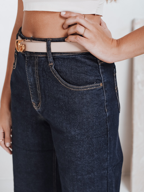 Damen Jeans mit weitem Bein navy blau Dstreet UY2769