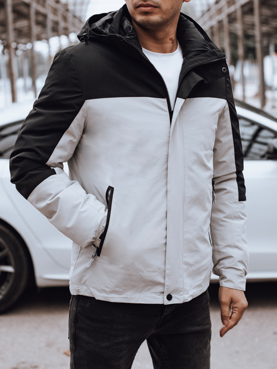 Herren Übergangsjacke mit Kapuze grau Dstreet TX4900