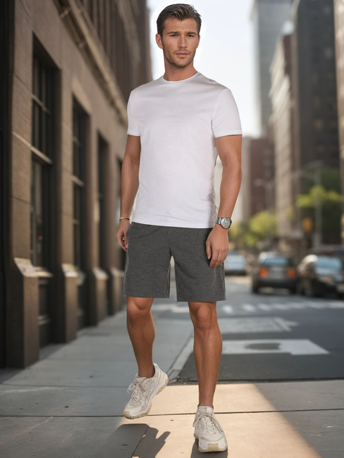 Dunkelgraue Herren Sweatshorts Dstreet SX2484