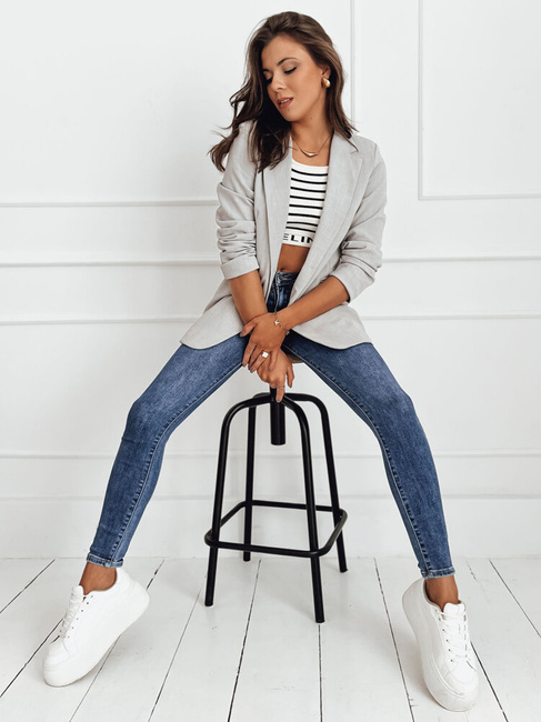 Damen Jeans mit hoher Taille NAVY Farbe Blau DSTREET UY1841