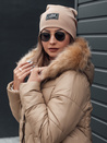 Damen Winterjacke MELOMA gesteppt mit Kapuze beige Dstreet TY4712
