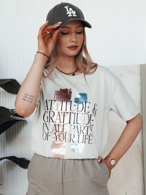 Damen T-shirt mit Aufdruck MISTAL Farbe Hellgrau DSTREET RY2578