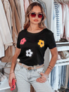 Damen T-Shirt mit Blumenmuster DAISYLA schwarz Dstreet RY2744