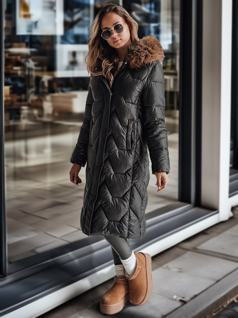 Lange Damen Steppjacke WINTERACT schwarz Dstreet TY4778