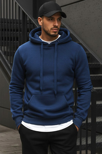 Herren Kapuzenpullover dunkelblau Dstreet BX4684