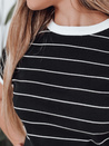 Gestreiftes Minikleid für Frauen FITLINES schwarz Dstreet EY2584