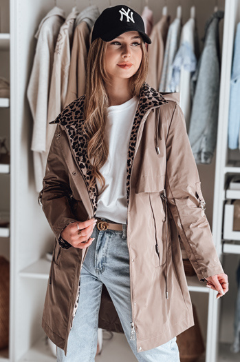 Damen-Parka-Übergangsjacke FERISSA khaki Dstreet TY4873