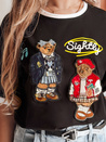 Damen Oversize-T-Shirt mit Stickerei CLASSY TEDDY schwarz Dstreet RY2843