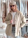 Damen-Übergangsshirtjacke in Übergröße KOSMOJACK j.beige Dstreet TY4842_1