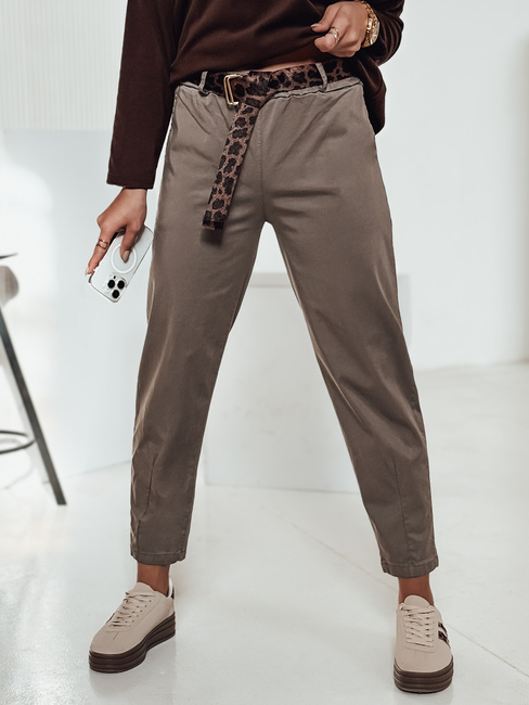 Damen Einheitsgröße LEOCINCIN Hose mit khaki Gürtel Dstreet UY2262