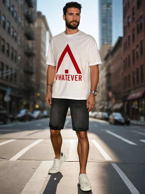 Bedrucktes Herren-T-Shirt weiß Dstreet RX5665