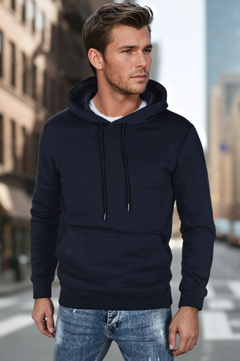 Herren Basic Hoodie navy blau Dstreet BX5884