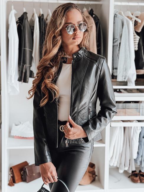 Damen Lederjacke ROCKYLADY schwarz Dstreet TY4968