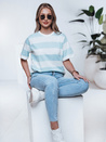 Gestreiftes Damen-T-Shirt ALMIN türkis Dstreet RY2562