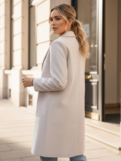 LINNORE Damenmantel in Übergröße lang beige Dstreet NY0706