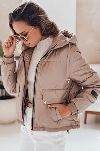 Damen Steppjacke mit Kapuze ARON camel Dstreet TY4398