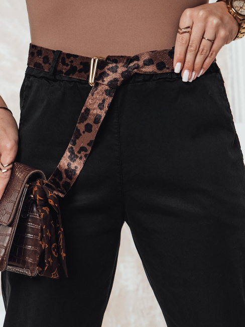 Damen Einheitsgröße LEOCINCIN Hose mit Gürtel schwarz Dstreet UY2260