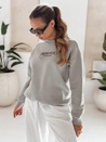 Damen Sweatshirt in Übergröße NEVER grau Dstreet BY1230