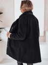 Damen Teddy Pelzmantel schwarz Dstreet NY0756