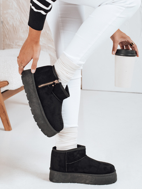 Damen Plateau-Schneestiefel schwarz Dstreet ZY1052