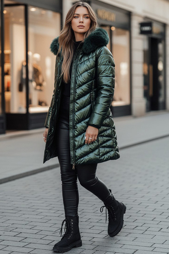 Gesteppte Damen-Winterjacke BELLATRIX grün Dstreet TY4591z