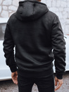 Herren bedrucktes isoliertes Sweatshirt schwarz Dstreet BX5916