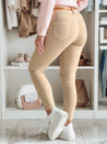 CLARET Damen Denim-Hose mit Gürtel Set in hellbraun Dstreet UY2455