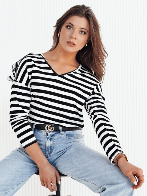 Damen Bluse mit langen Ärmeln HILAN Farbe Schwarz DSTREET RY2382