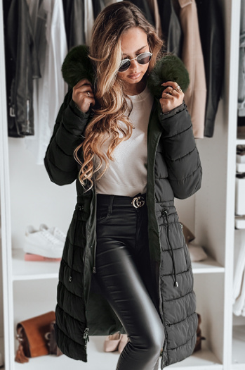 Damen Winter Parka Jacke TRENDNEL wendbar mit Kapuze schwarz Dstreet TY5023