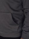 Bedrucktes graphitfarbenes Herren-Sweatshirt Dstreet BX5888