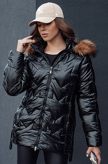 Damen Winterjacke mit Fell LANE schwarz Dstreet TY4515