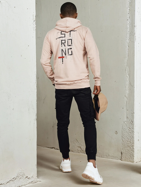 Herren Sweatshirt mit Aufdruck Farbe Beige DSTREET BX5714