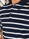 Gestreiftes Herren-Polohemd navyblau Dstreet PX0637