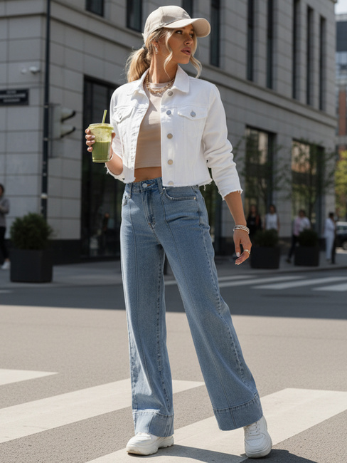 Damen Jeans mit weitem Bein blau Dstreet UY2871