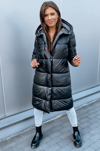 Damen Gesteppt Wendejacke KERMIT Schwarz Dstreet TY2864