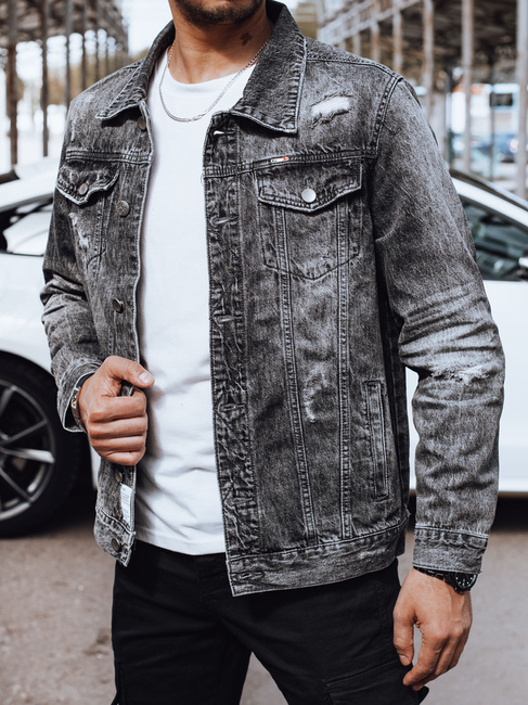 Graue Jeansjacke für Herren von Dstreet TX4697